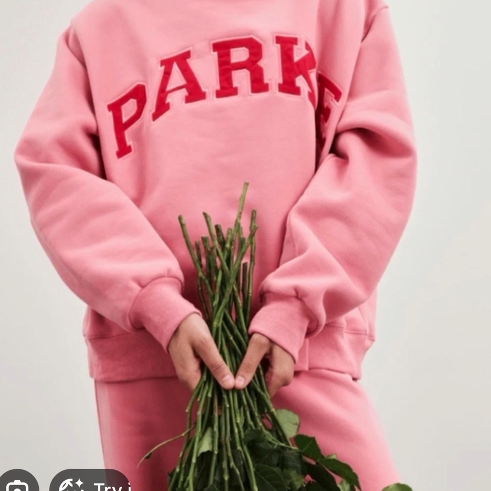 PARKE Pink Mockneck with Red letters